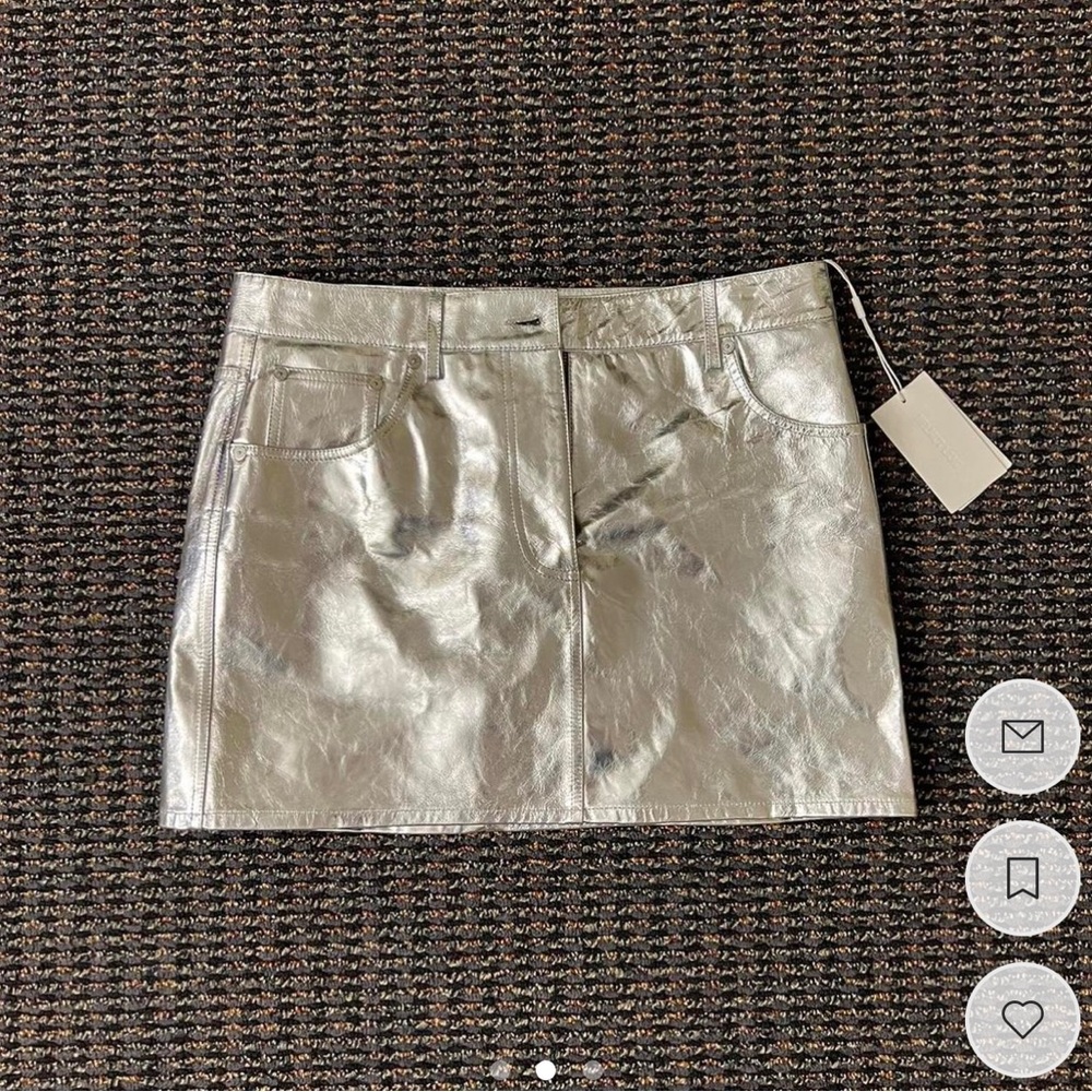 Brand new Helmut lang silver skirt
